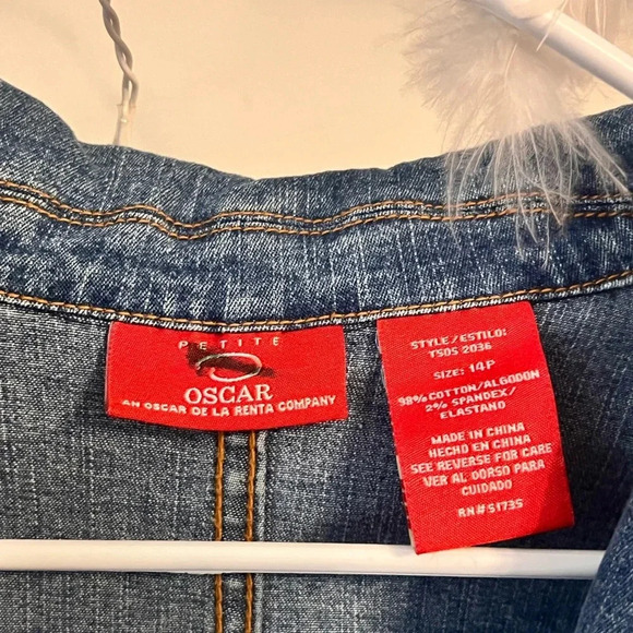 Oscar De la Renta Women Denim jacket - Picture 4 of 6